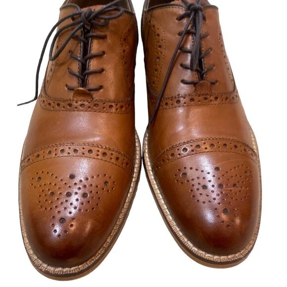 Classic Brown Leather Oxfords main image 6